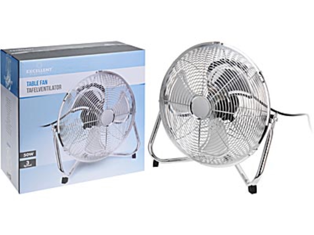 Vloer Ventilator ?30cm 50W Chroom 3 Snelheden