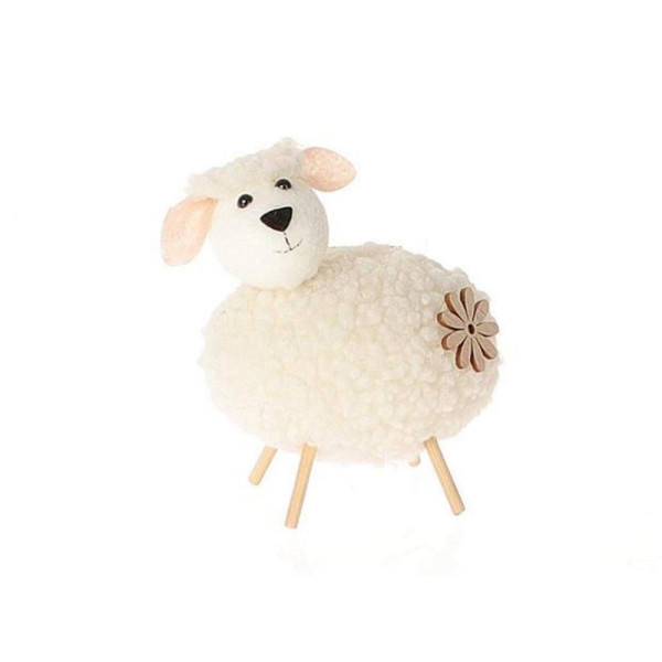 Deco schaap op pootjes h6cm wit