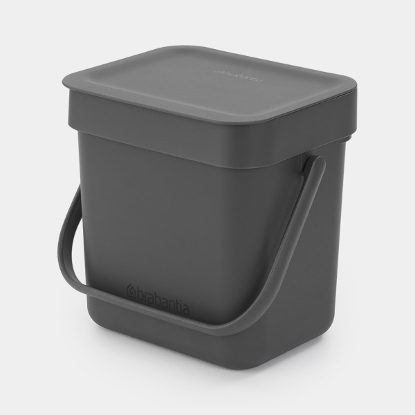 Brabantia Sort & go afvalbak 3L grijs