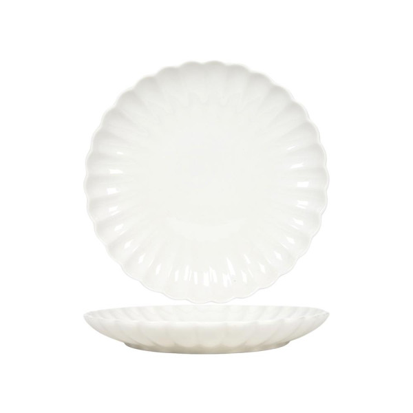 Ontbijtbord Ø19,5cm Flower off white 6st