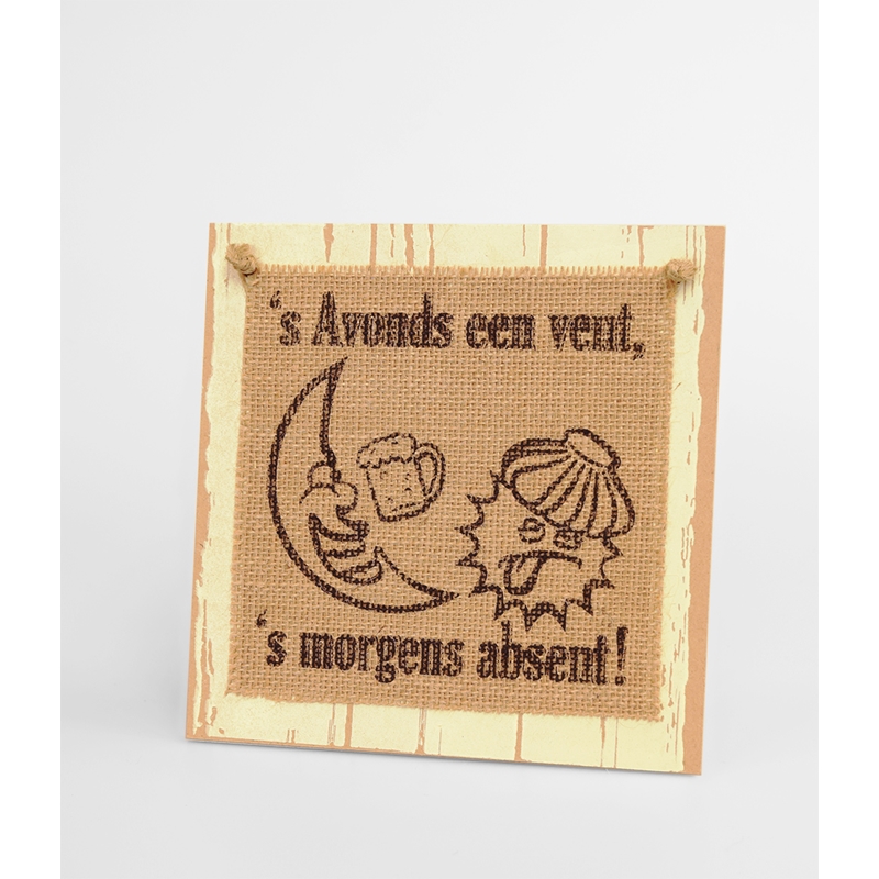 Paperdreams Wooden Sign - 's Avonds Een Vent