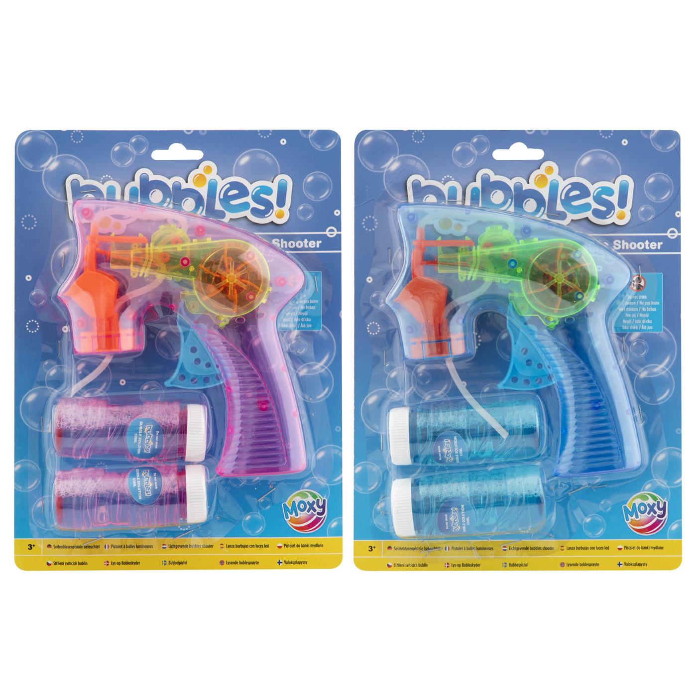 Moxy Lichtgevende Bellenblaas Pistool Met 2x50ml Vulling