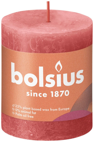 Bolsius Rustiek stompkaars 80/68 Pink