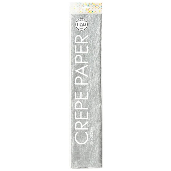 Crepe papier 50x250cm zilver