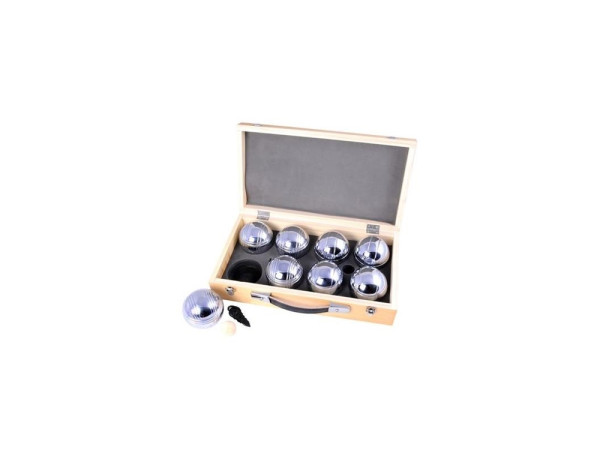 Jeu de boules 8 metalen ballen in kist