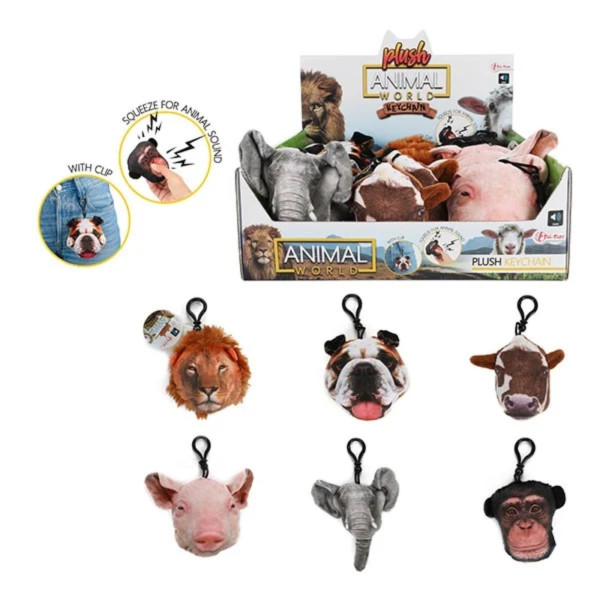 Toi Toys Dieren sleutelhanger met geluid