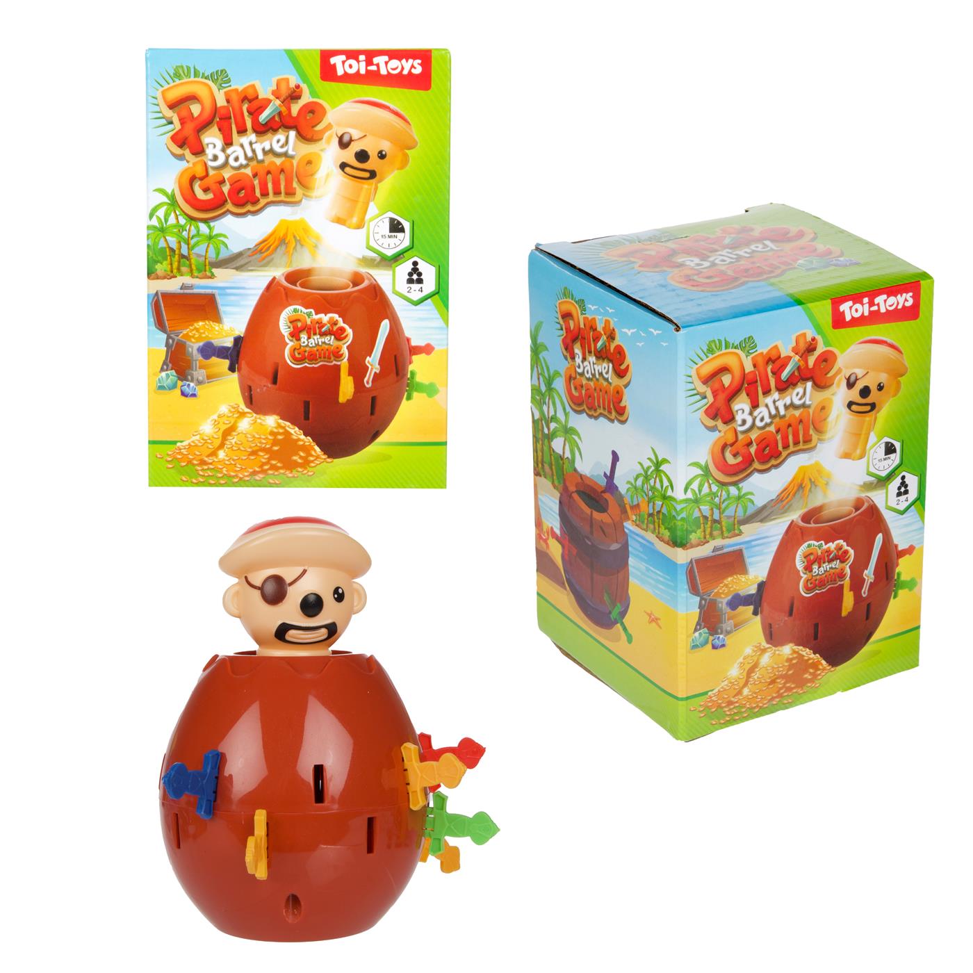 Toi Toys GAMES Minispel Prik De Piraat Ton Met Zwaarden