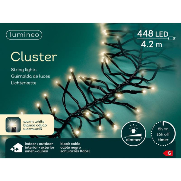 Kerstverlichting cluster 440LED warm-wit