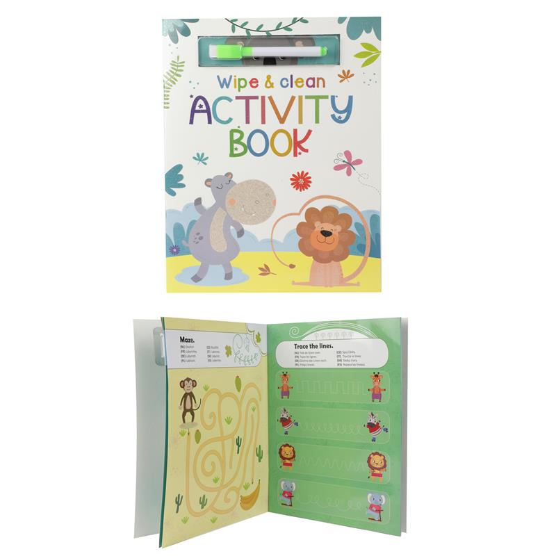 Toi Toys Herbruikbaar Activiteitenboek Wild Dier Met Pen