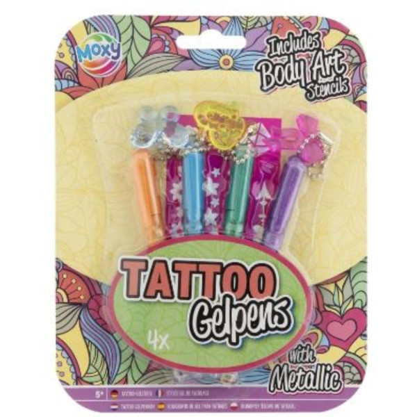 Moxy Tattoo gelpennen metallic set a 4