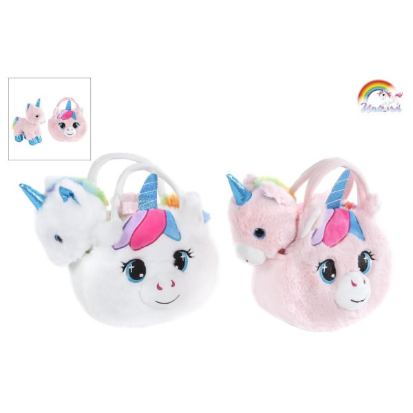 Unicorn pluche in tasje 20cm