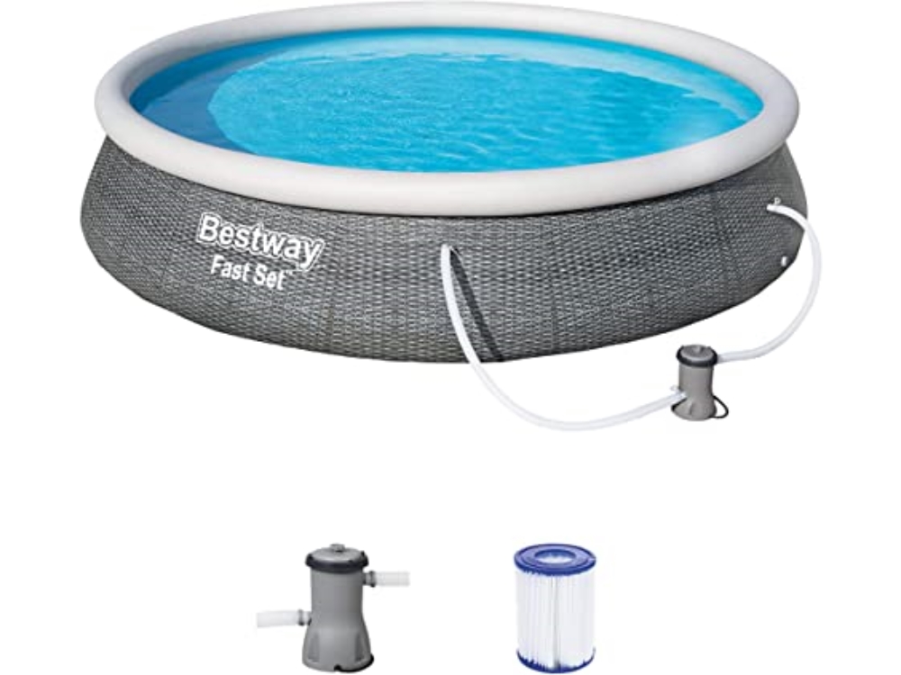 Bestway FastSet Zwembad 396x84cm + Pomp 12 Volt