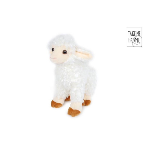 Schaap wit pluche staand S 20cm