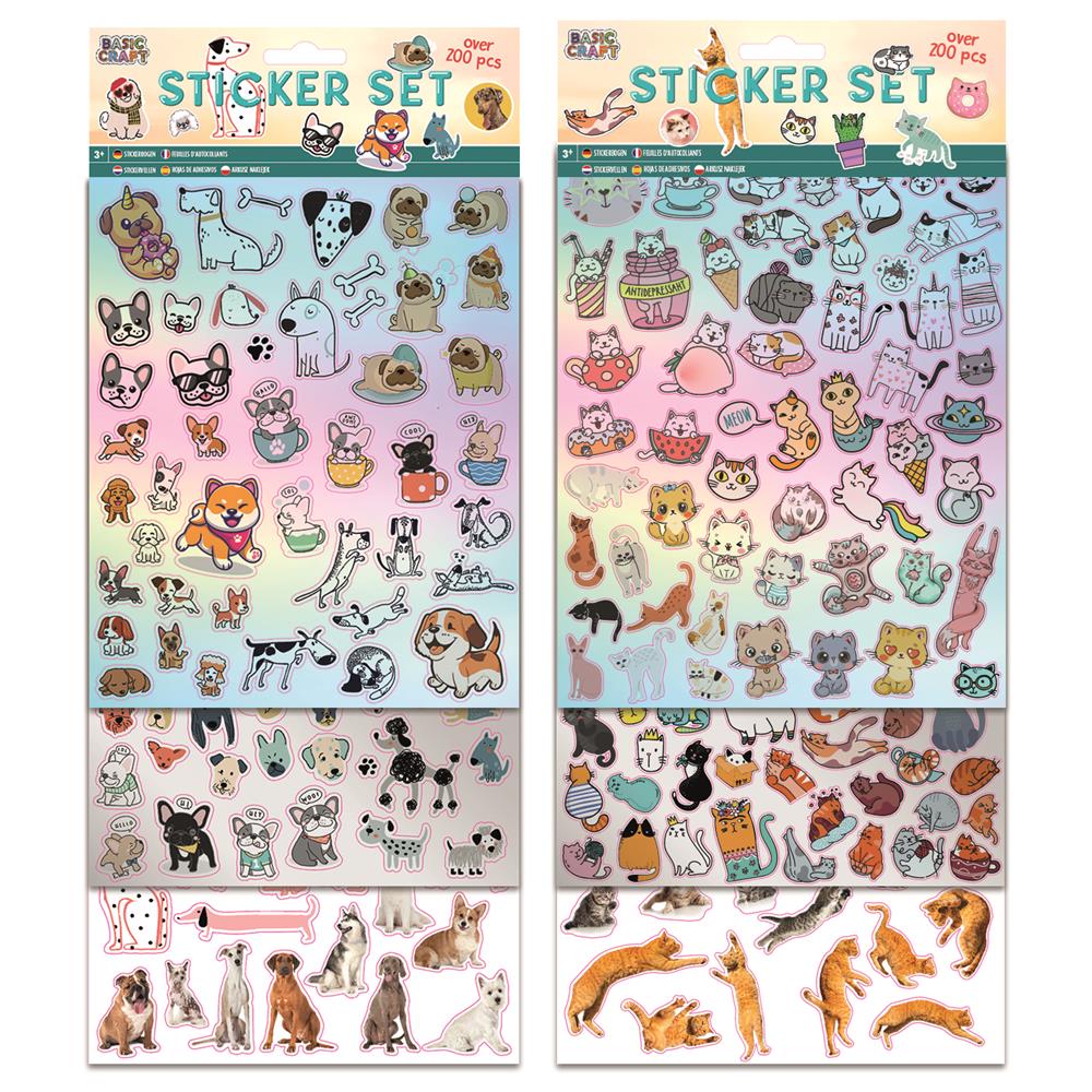 Grafix Stickerset 100-delig Kat/hond