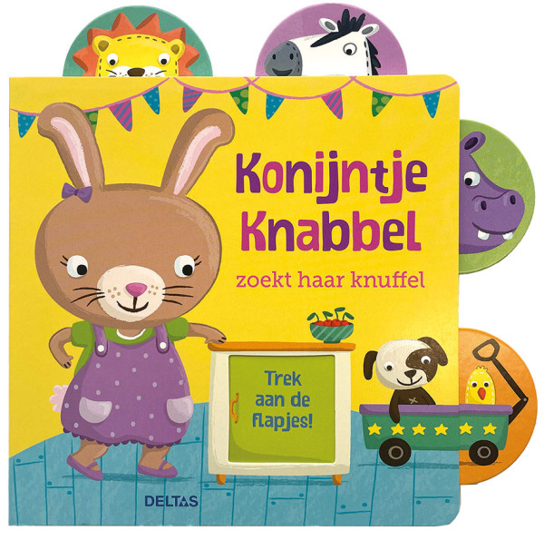 Konijntje Knabbel zoekt haar knuffel