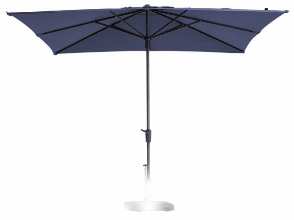 Parasol Syros 280x280cm opdraai SAFBLAUW