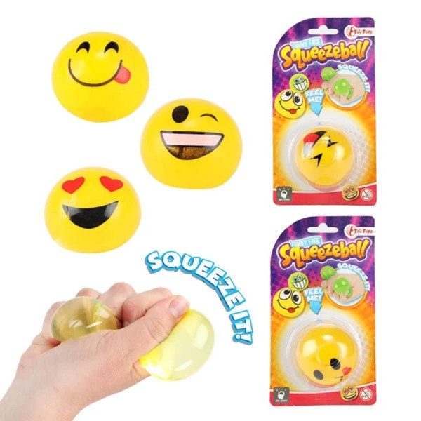 Toi Toys Fun squeezeball emoji op kaart