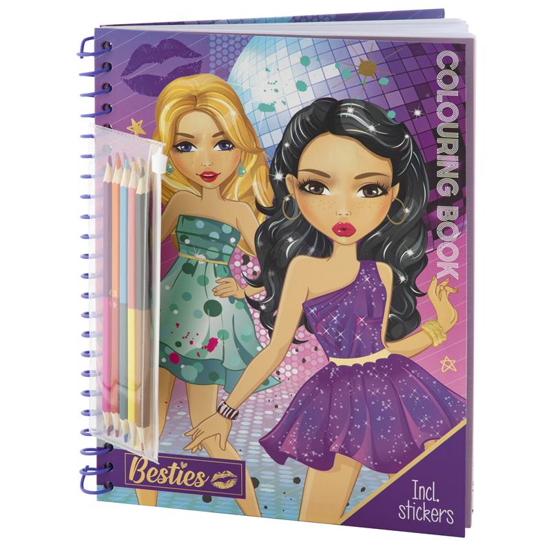 Grafix Besties Kleurboek A4, 30 Vel + 5 Dubbelpotloden