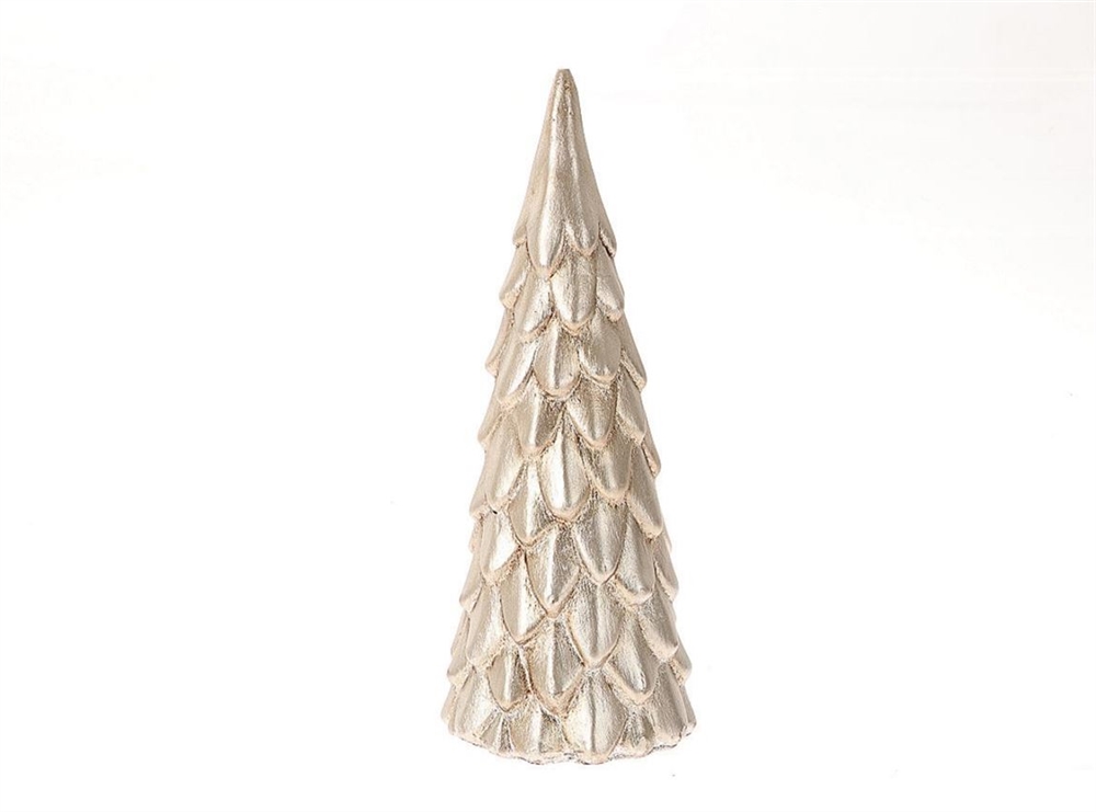 Beeld everlands kunstkerstboom Forest Dia7x17cm Zilver