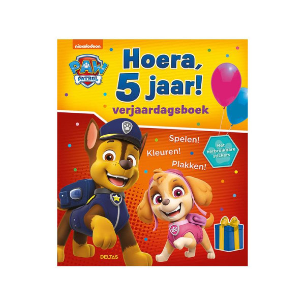 Paw Patrol Hoera 5 jaar! Verjaardagsboek