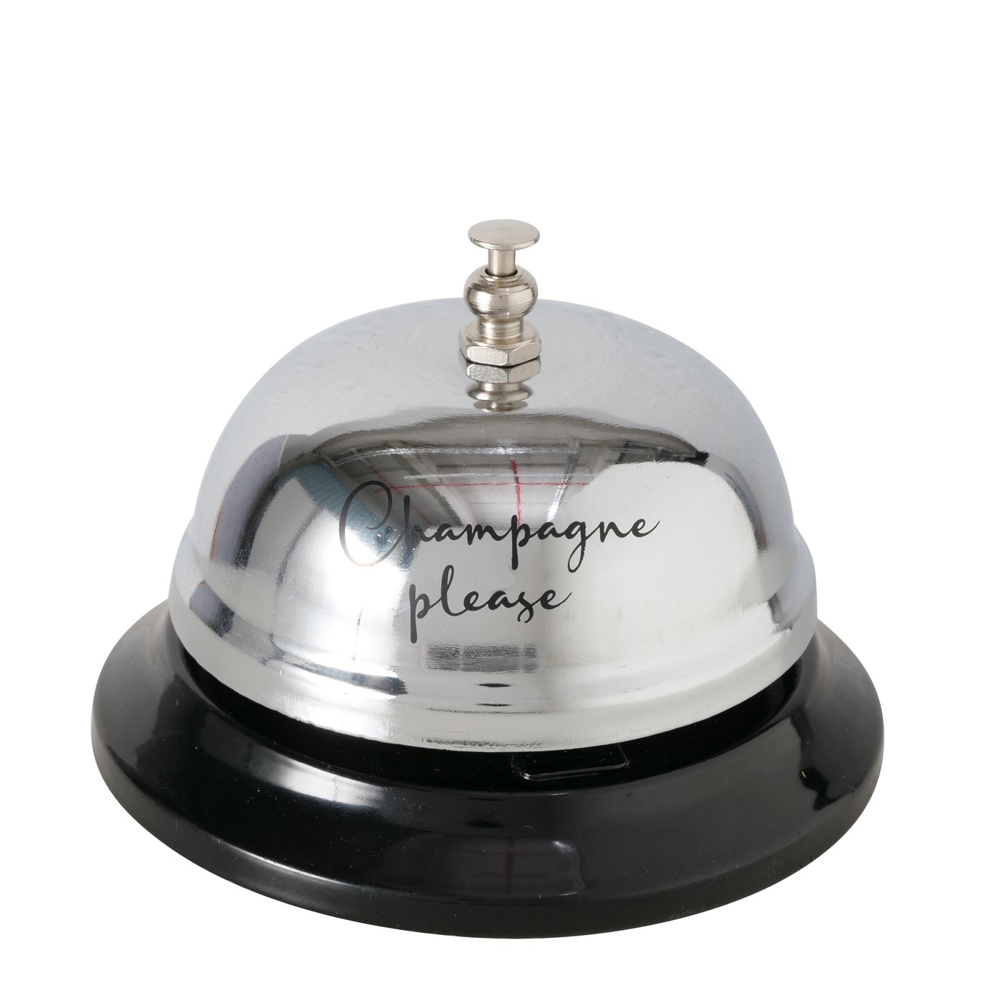 Boltze Home Deurbel 'champagne Please' H 6 Cm Ijzer Zilver