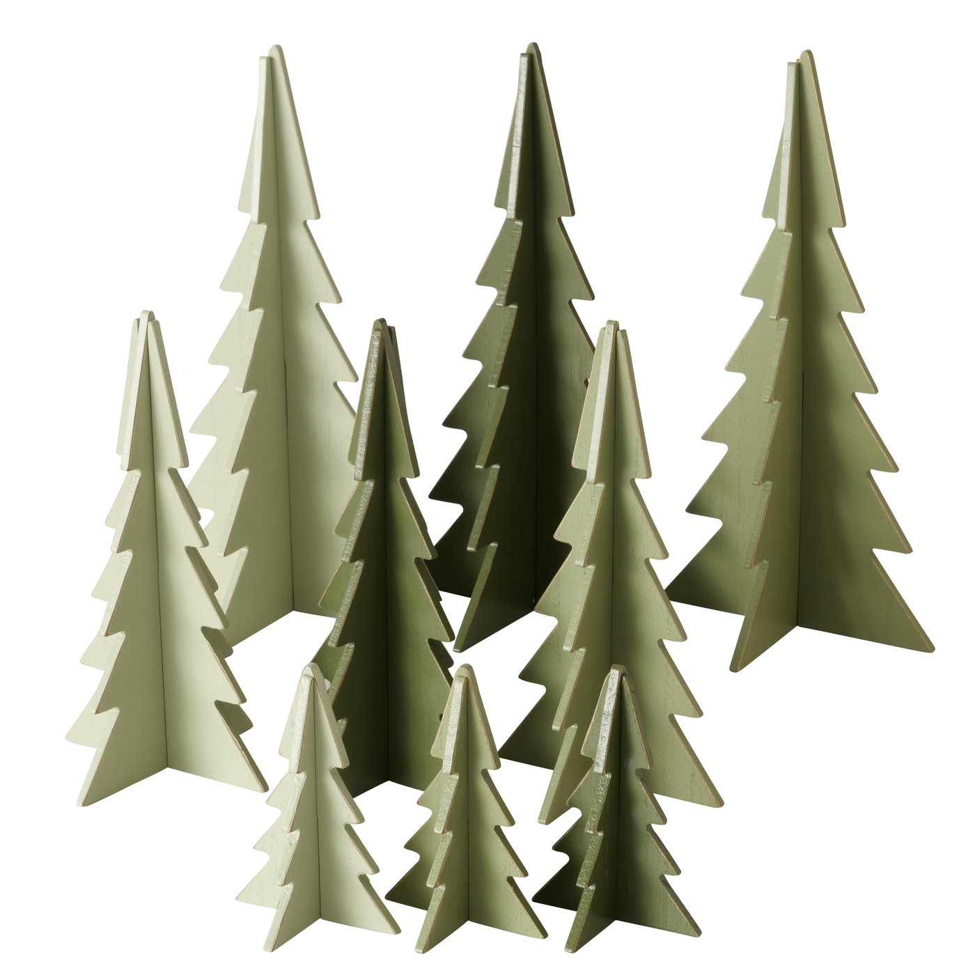 Boltze Home Decoratief everlands kunstkerstboom Ceti 3-delige Set H11,5-30cm