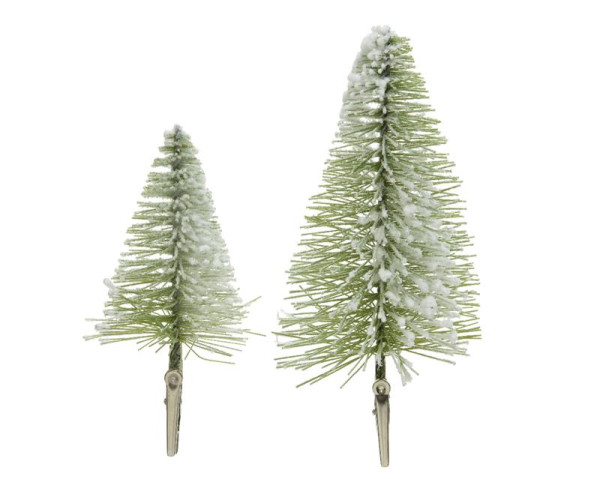 Mini kerstboom op clip set a 4 stuks