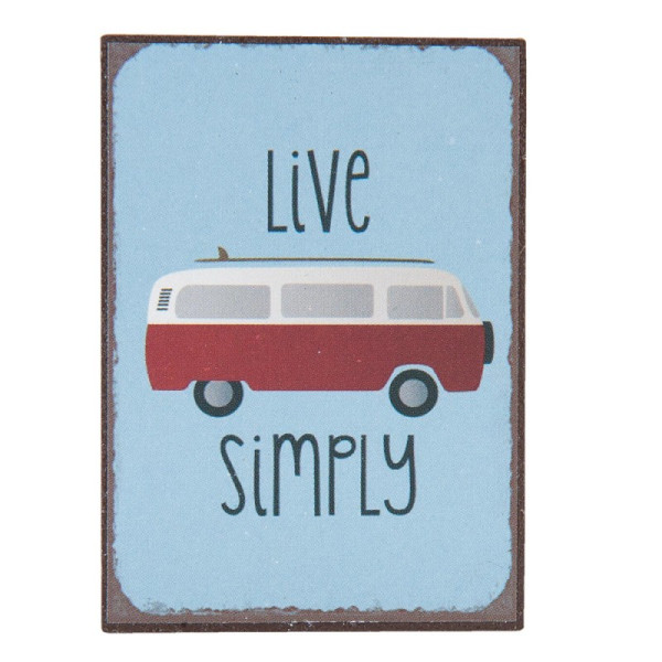 Clayre & Eef Magneet Live simply 5x7 cm