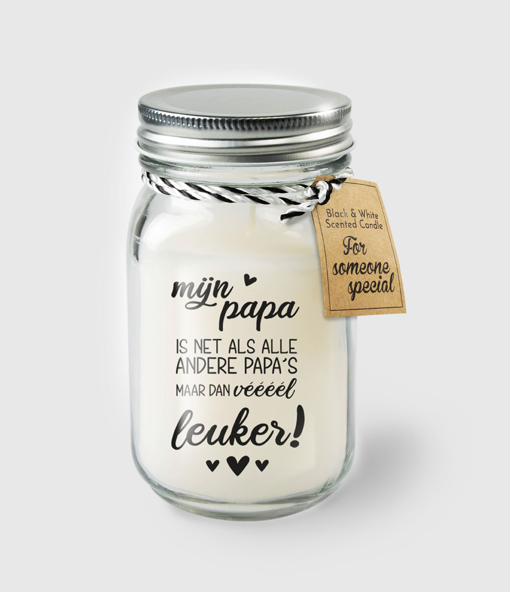 Paperdreams Black & White Scented Candles - Papa