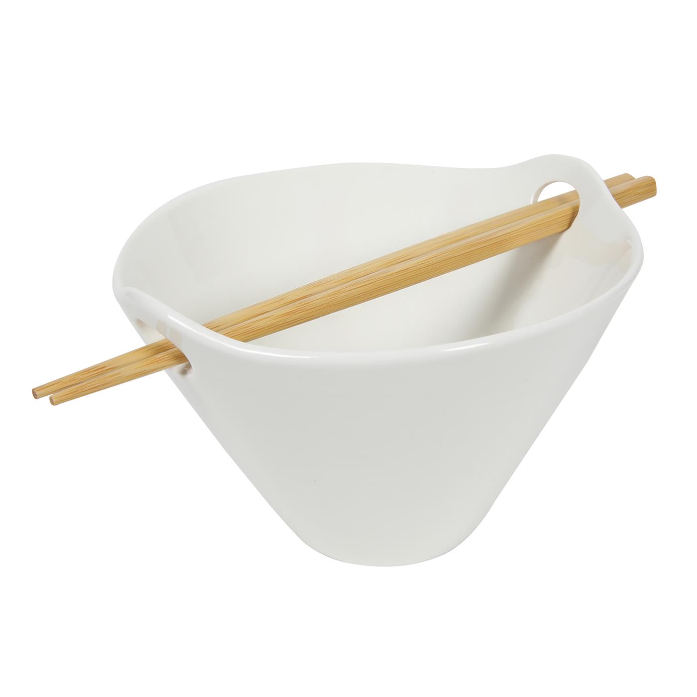 Merkloos Schaal Met Chopsticks Porselein Ø15,5xH10cm