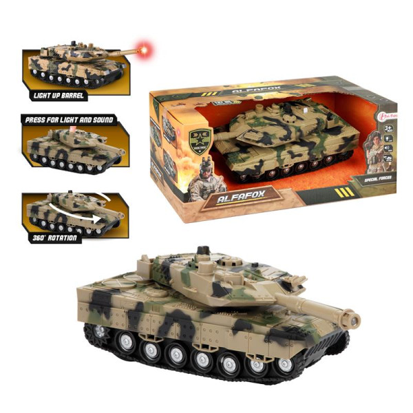 Toi Toys Tank militair frictie + L-G