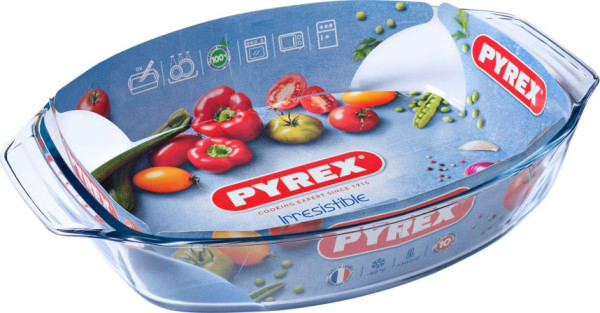 Pyrex ovale ovenschaal 39x27 cm glas