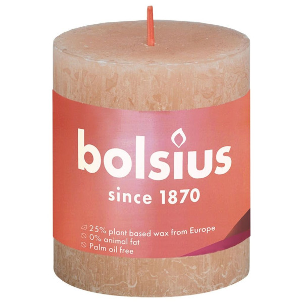 Bolsius Rustiek stompkaars 80/68 Roze