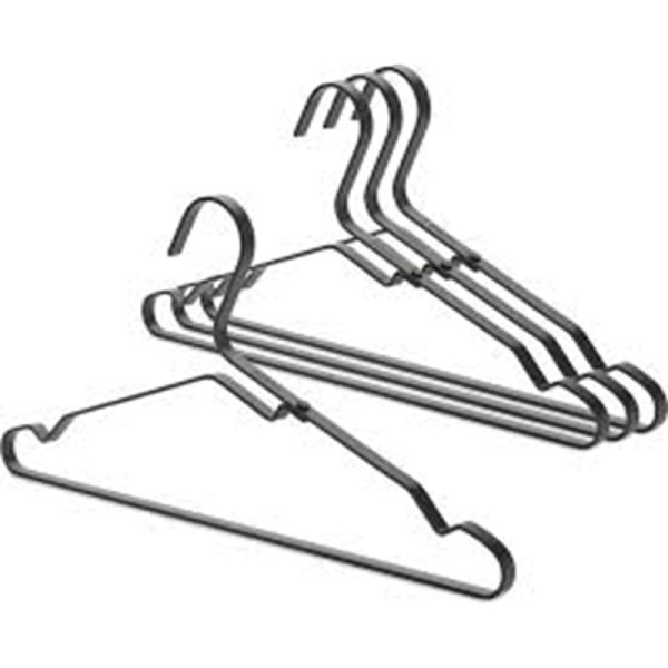 Brabantia kleerhangers alu 4 stuks zwart