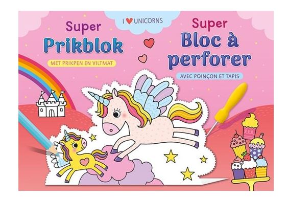 Deltas Super Prikblok I Love Unicorns