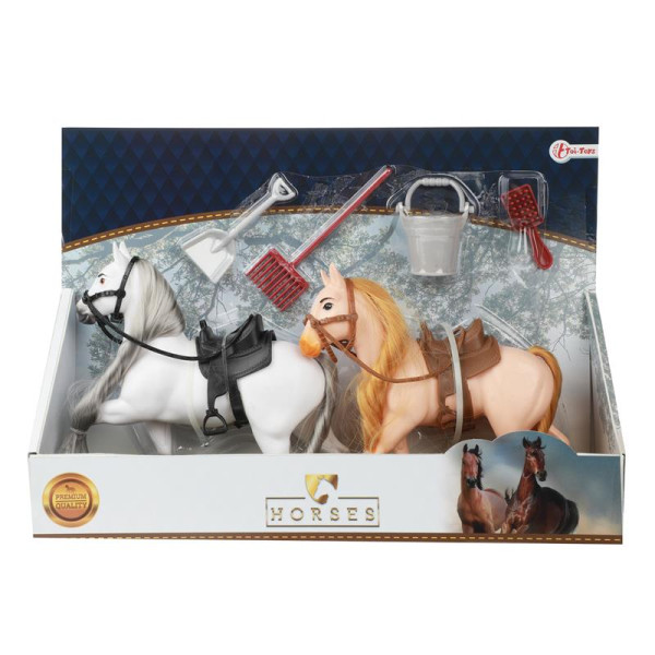 Toi Toys Horses 2 paarden + accessoires