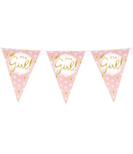 Party vlag folie - It's a girl!