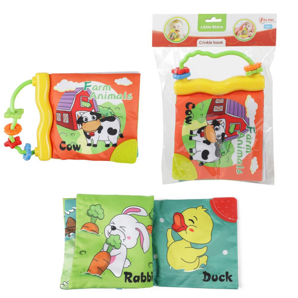 Toi Toys Baby knisperboek + rammelaar