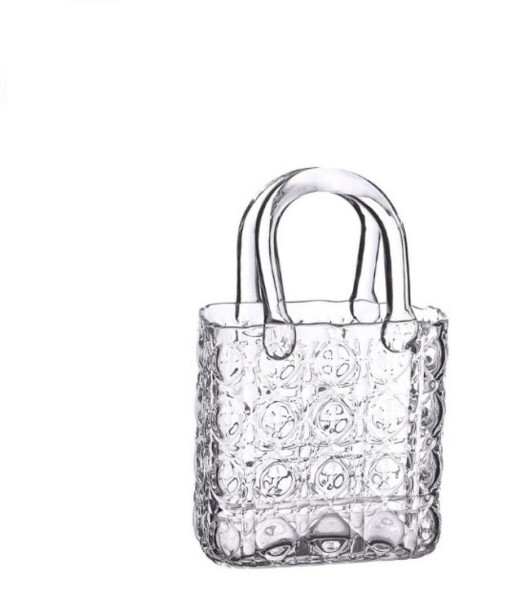 Elysee glazen handtas vaas 19x11x28cm