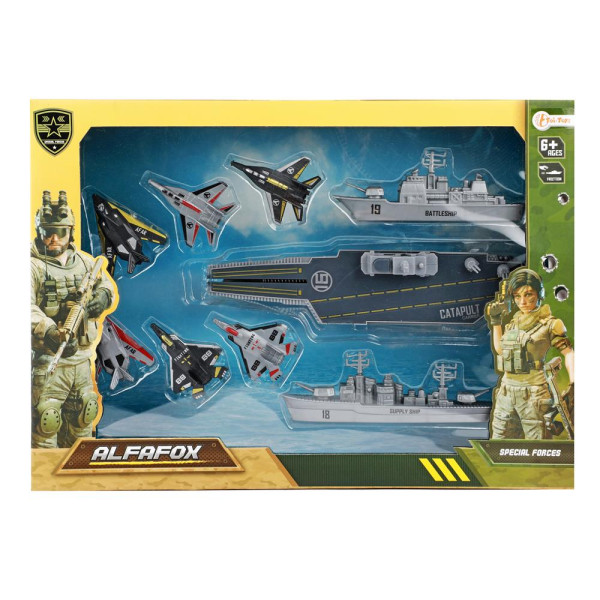 Toi Toys Vliegdekschip + straaljagers