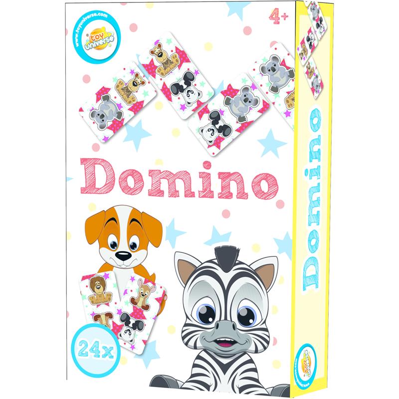 Dieren Domino Spel 11,5x18x3,5cm