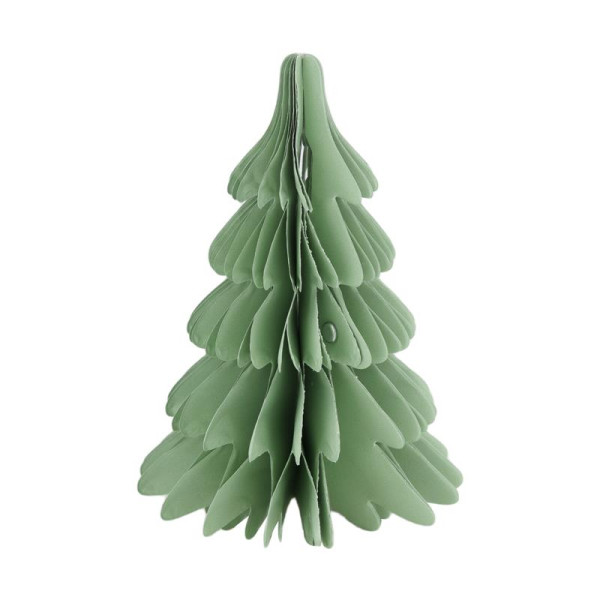 Kerstboom papier 12x12x18cm licht groen