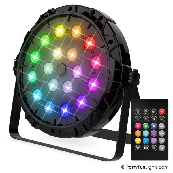 Disco licht 18x power leds multi colour