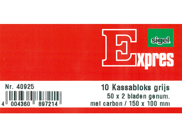 Kassablok Expres SI-40295 100x158mm 50x2vel