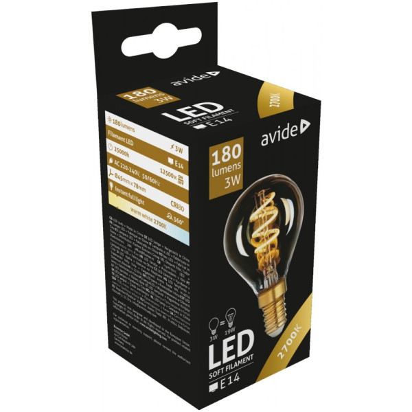 Avide Led mini Globe lamp 3W E14 180LM