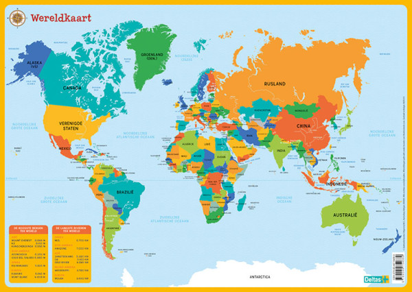 Deltas Onderlegger - De wereldkaart