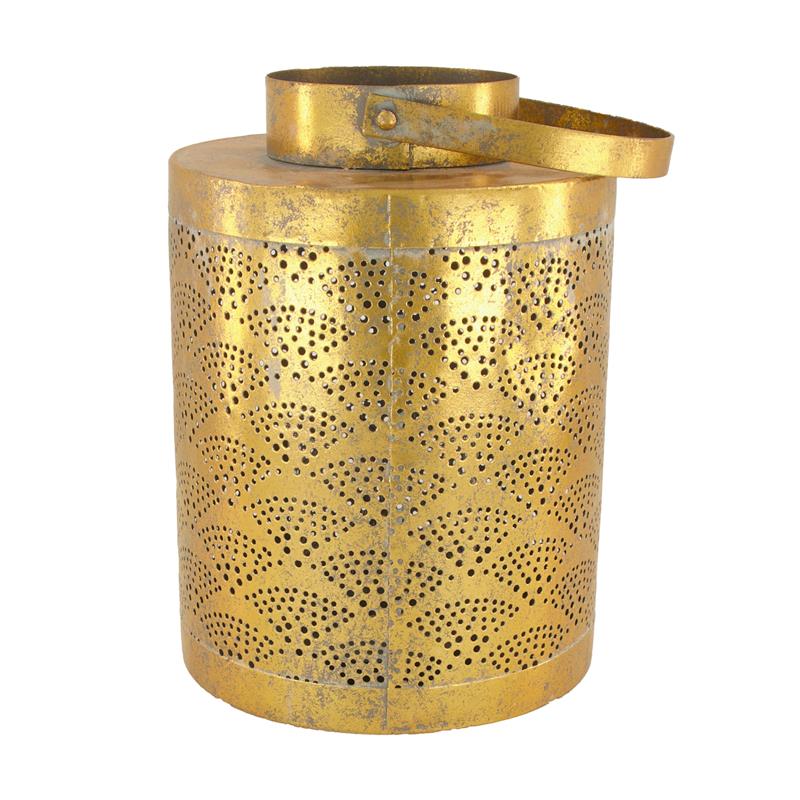 Dijk Natural Collections Lantern Metaal Met Glas ?17,5x26cm Goud