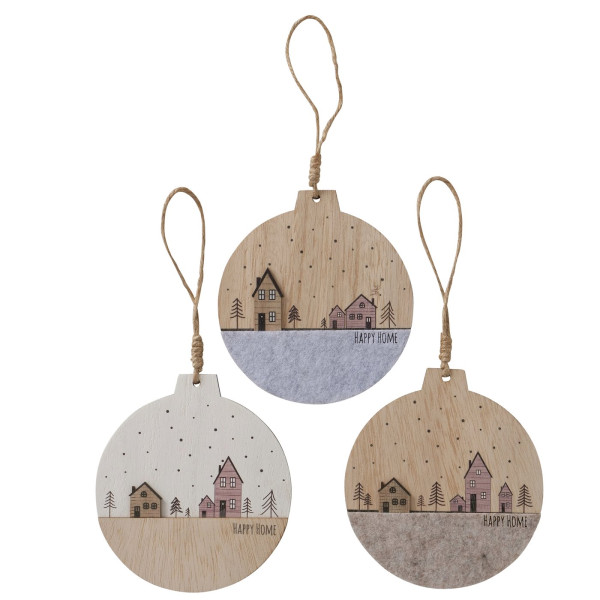 Hangdeco Homewood huisjes 13cm