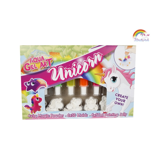 Unicorn 3D aqua gel figuren maken set