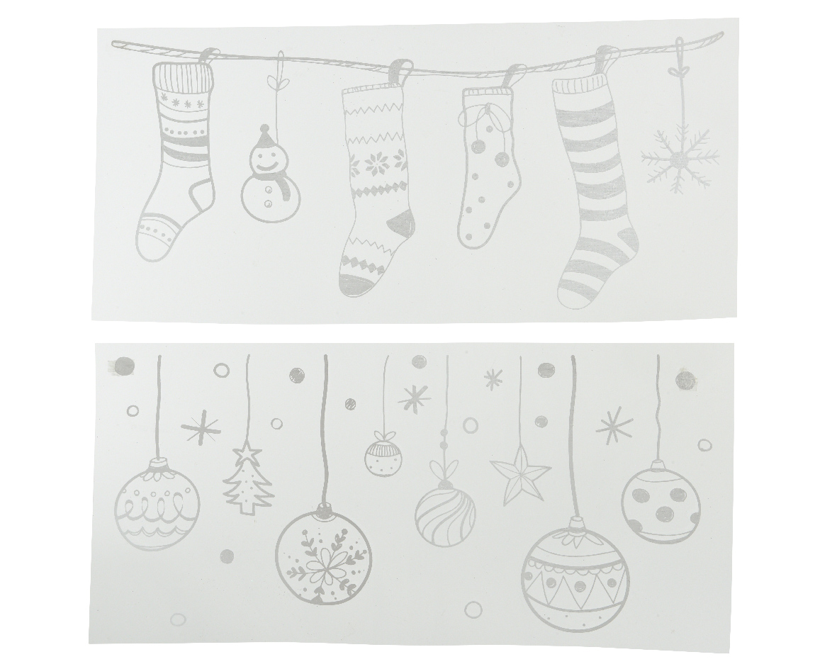 Decoris Sticker Pvc In Kerst Sfeer Wit 23x49cm